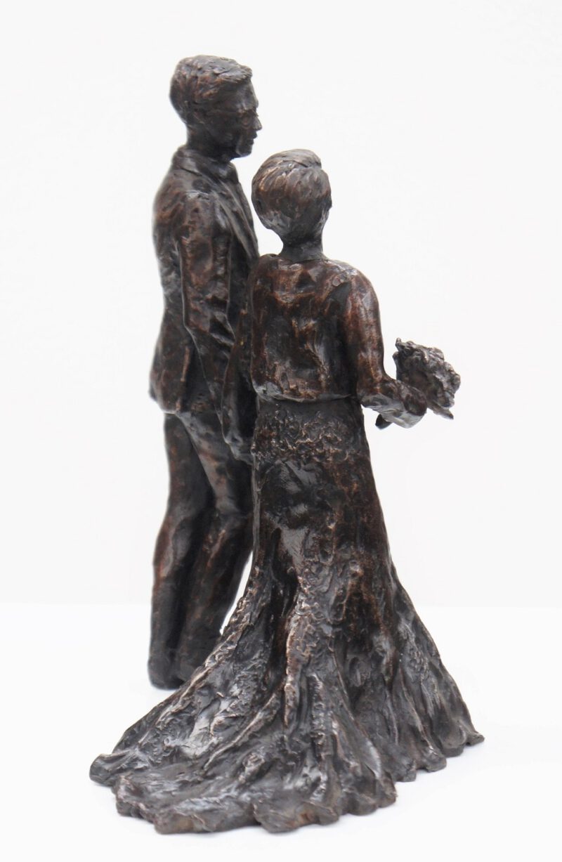 bronzen beeld bruidspaar