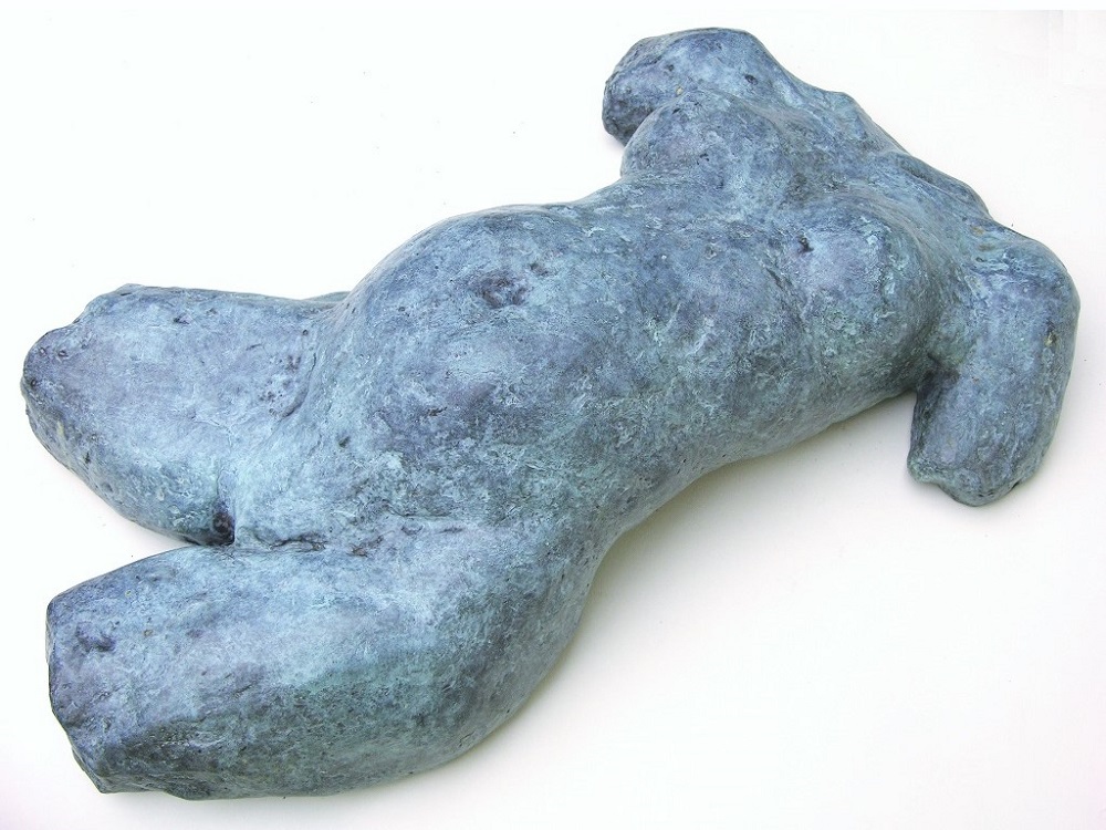 bronzen beeld torso zwangere vrouw