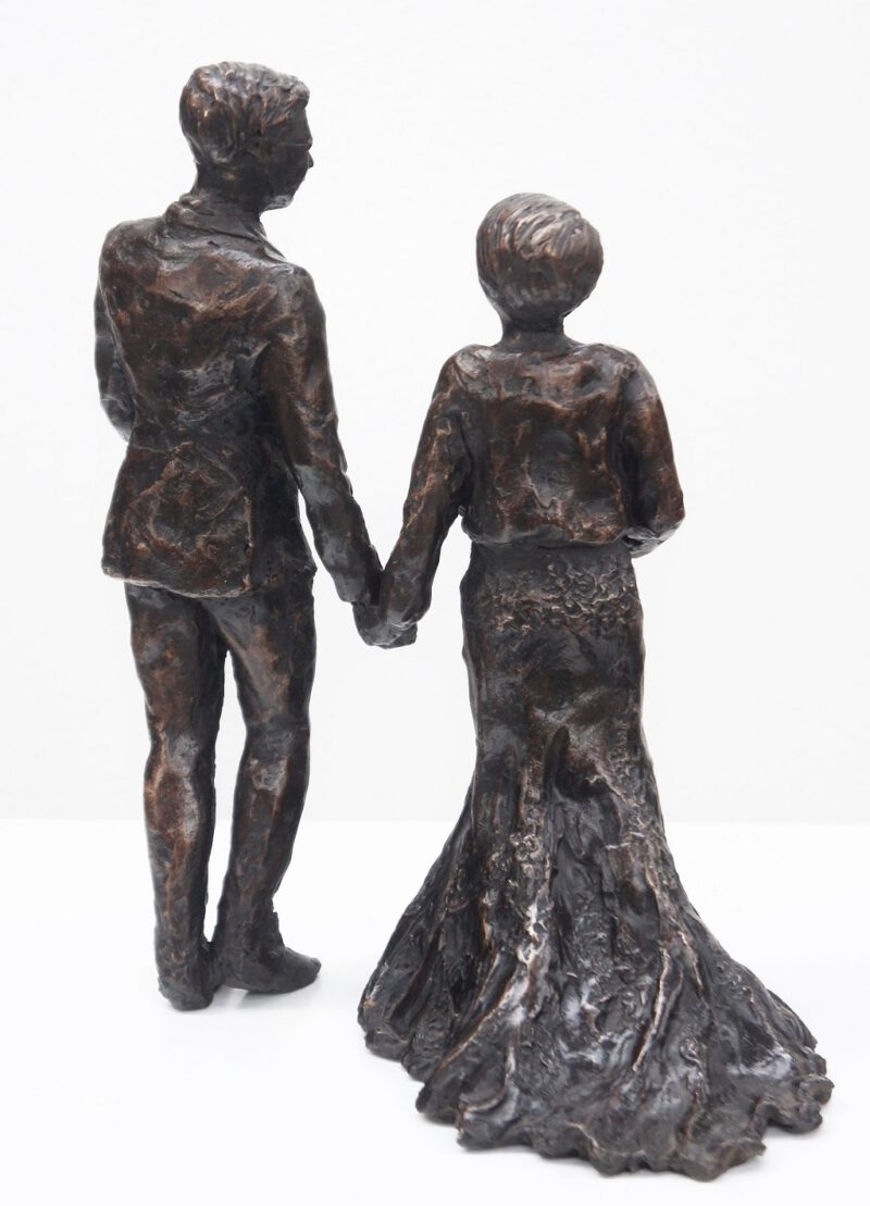 bronzen beeld bruidspaar