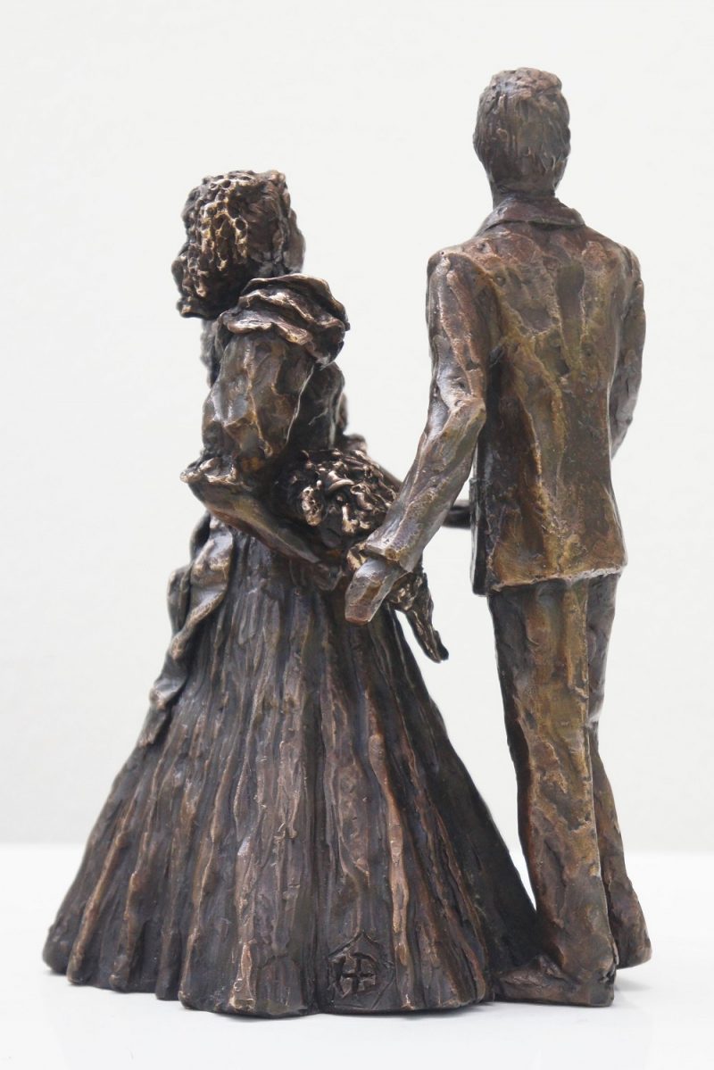 bronzen beeld bruidspaar Diane Timmer